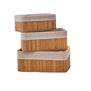 Rectangular Bamboo Basket Set